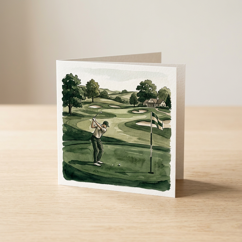 Personalised Golf Greeting Card
