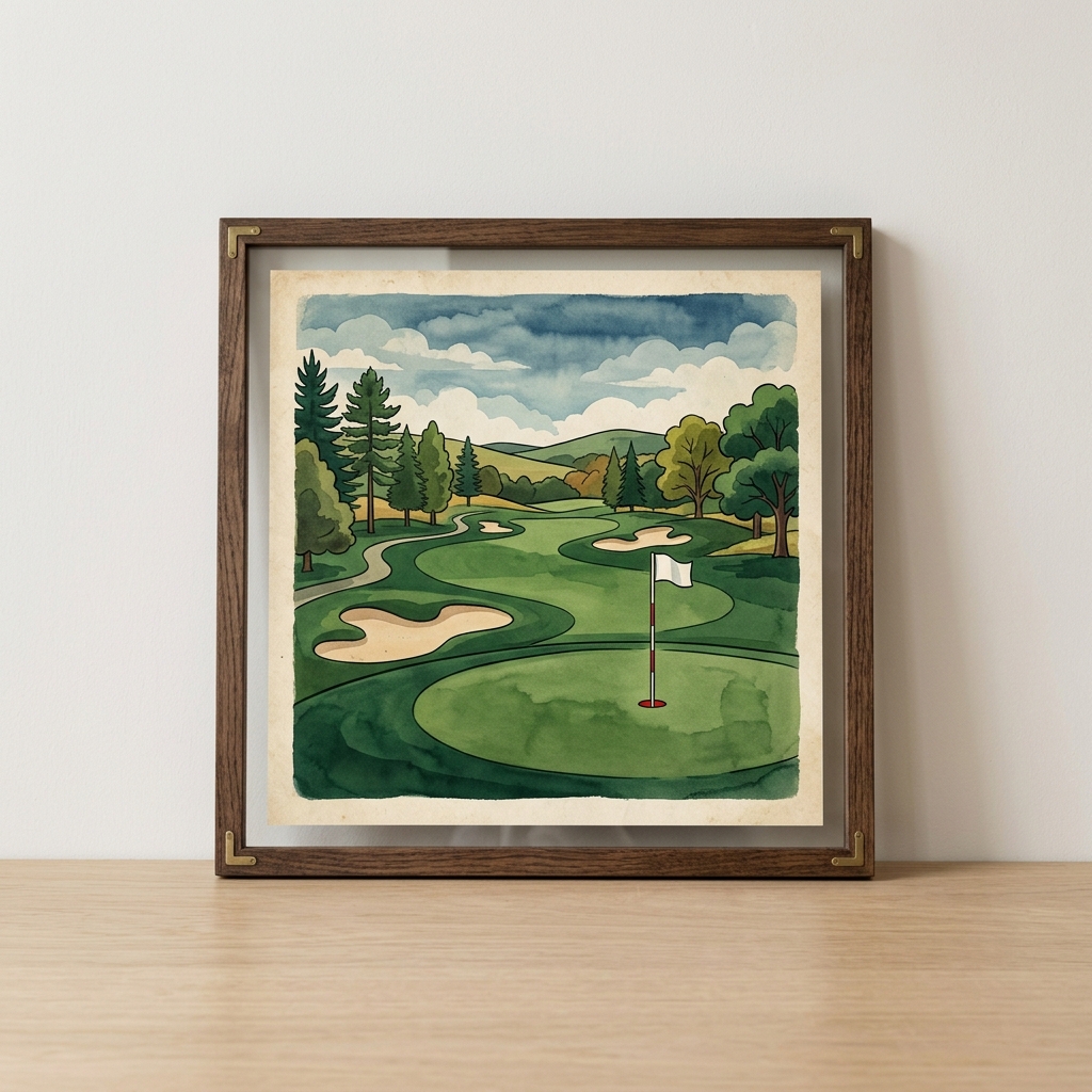 Personalised Golf Course Print